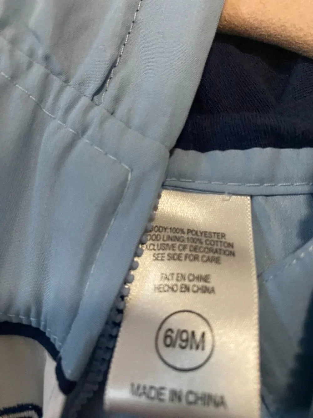 Vintage Harley-Davidson Baby Boy Light Blue Hooded Lightweight Jacket 6/9M